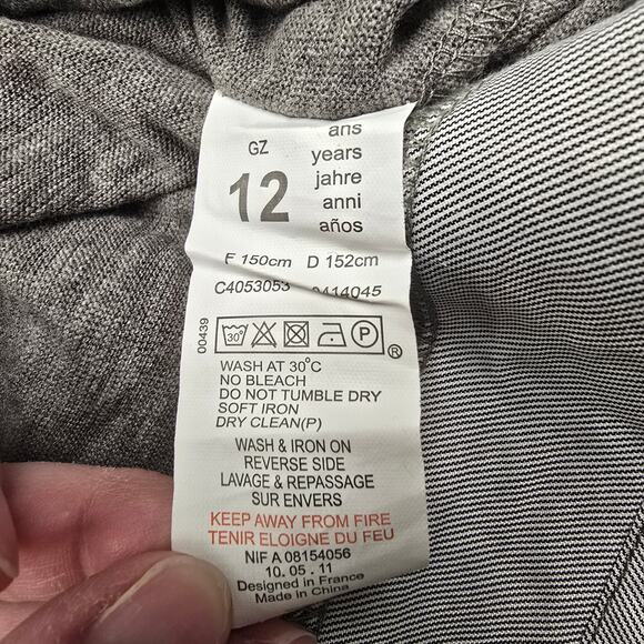 NEW NWT Boy's 3pommes Gray Collared Layered Look Long Sleeve - Size 12 - Picture 9 of 9